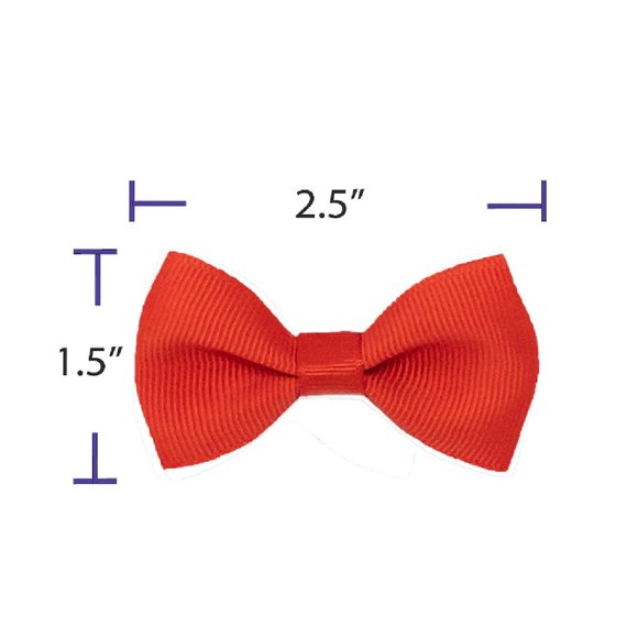 🎀HANDMADE🎀 Set of 6 Lovely Bright Solid Color Bows for Girls,  2.5X1.5" - Picture 4 of 4